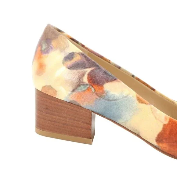 Stuart Weitzman Largo Miel Tie Dye Pointed Toe Slip On Block Heels 8 - Picture 2 of 6